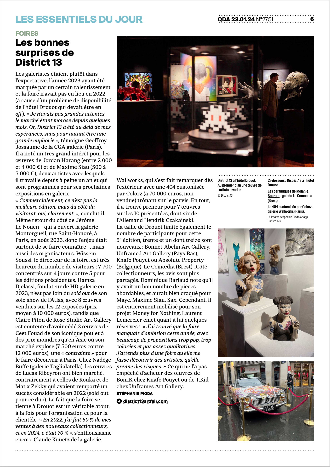 Stéphanie Pioda | Le Quotidien de l’Art | 23 janvier 2024