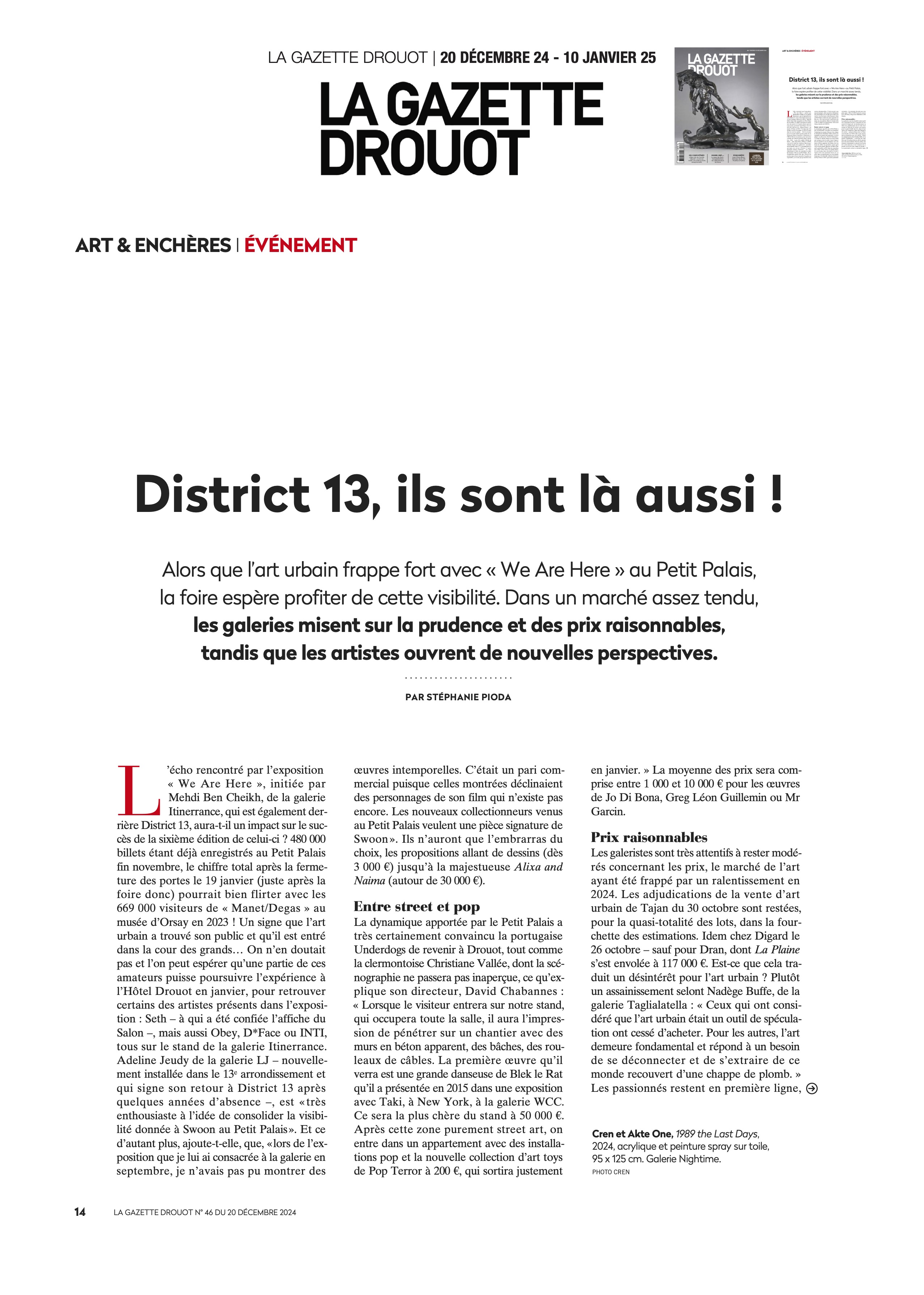 Stéphanie Pioda | La Gazette Drouot | 20 décembre 24 - 10 janvier 2025